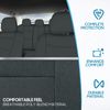 Solid Charcoal PolyPro Car Seat Covers-Full Front Rear Set-Sedan Van Truck SUV