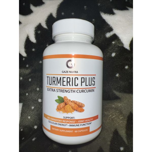 Turmeric Plus by Gaze Nutra Extra Strength Curcumin New Sealed 60 Capsules