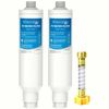 (2) Dedicated for RVs Inline Water Filters with 1 Flexible Hose Protector,NSF