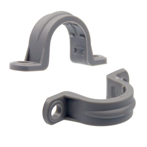 ISPINNER 12pcs 3/4 Inch PVC Pipe Straps, 2 Holes Plastic Conduit Strap for PVC Pipes, Conduit and Cables, UL Listed