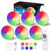 EverBrite 6PC Rechargeable Puck Light Wireless Sensor Under Cabinet Closet Light