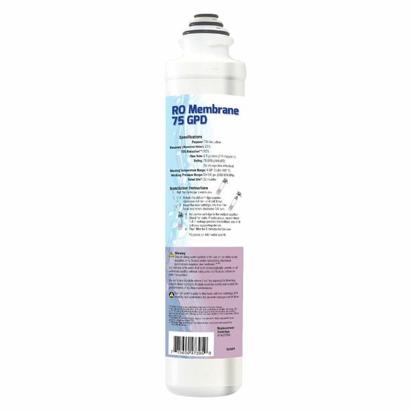 Aqua Flo 41407008 RO Membrane 75 GPD Quick Change
