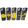 Zactly 5 x SMILEY FACE Design Electronic Lighters Gas Refillable Full Set UK