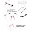 TERAISE Rimless reading glasses for women Comfortable Lightweight Frameless Reader Blue Light Blocking Computer Eyeglasses(1.0X)