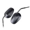 HANSWD Harley Davidson 8mm Chrome Rearview Mirror (Black)