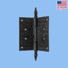 Black Wrought Iron Butterfly Hinge 7.5" H x 4.75" W Steeple Tip Rust Resistant