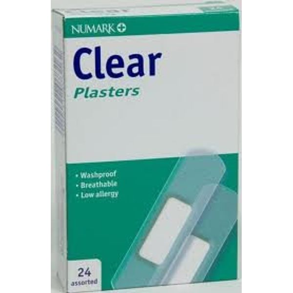 NUMARK PLASTERS ASST CLEAR 24
