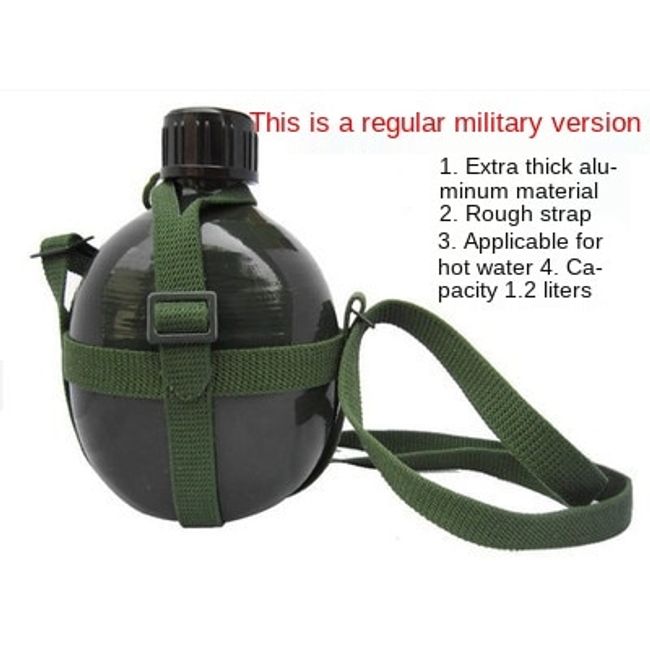 1.5L Military Canteen Aluminum Bicycle Cycling Military Water Cup