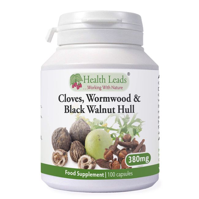 Cloves, Wormwood & Green Black Walnut Hull 380mg x 100 Capsules