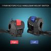 Motorcycle Handlebar Control 2Pcs 7/8" Left and Right Mount Switch With Horn and Ignition Control On/Off Button