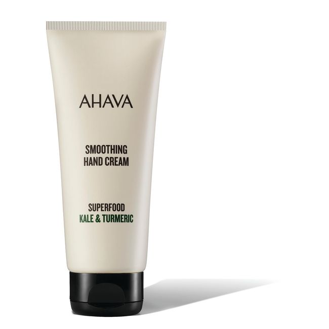 AHAVA Kale Turmeric & Dead Sea Minerals Smoothing Anti Aging Hand Cream for dry & cracked Skin, Vegan, 3.4 fl. oz.