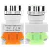 Momentary Push Button Switch, Akozon Reset Flat Head Push Button Momentary Switch 22mm Mount LAY37-11BN Green
