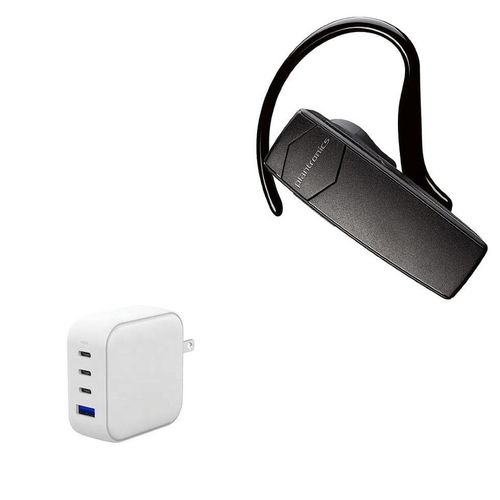 BoxWave Charger Compatible with Plantronics Explorer 55 - PD miniCube (100W), 100W 3 PD Port Wall Charger International - Winter White