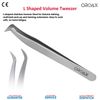 Professional L-Shape Serrated Tweezers – Ideal for Lash Extensions & Dental Use