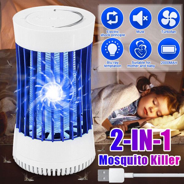 Rechargeable Electric Mosquito Fly Killer Bug Zapper Light USB Insect Pest Trap