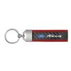 iPick Image Ford Focus Real Carbon Fiber Strap Key Chain with Red stitching
