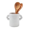 Mud Pie Twisted Handle Utensil Crock; 6 1/4" x 7 3/4" Dia