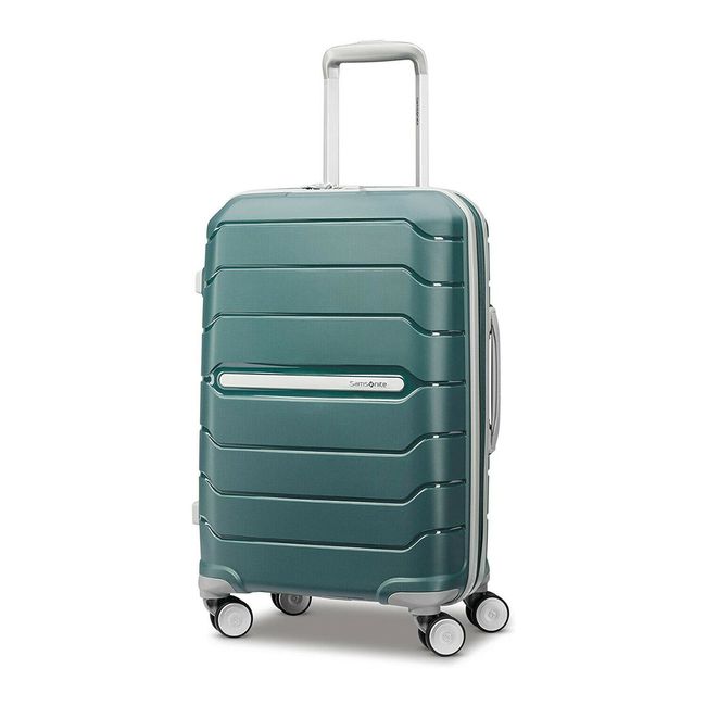 Samsonite Freeform 21 Inch Carry On Spinner Suitcase Sage Green