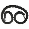 1.5M Twisted Black Queue Barrier Rope Divider Crowd Control Stanchion Barrier Rope with Silver Hook