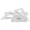 Staedtler Math Set with Ruler, 2 Triangles, Protractor, portable 4 piece, 569 WP4