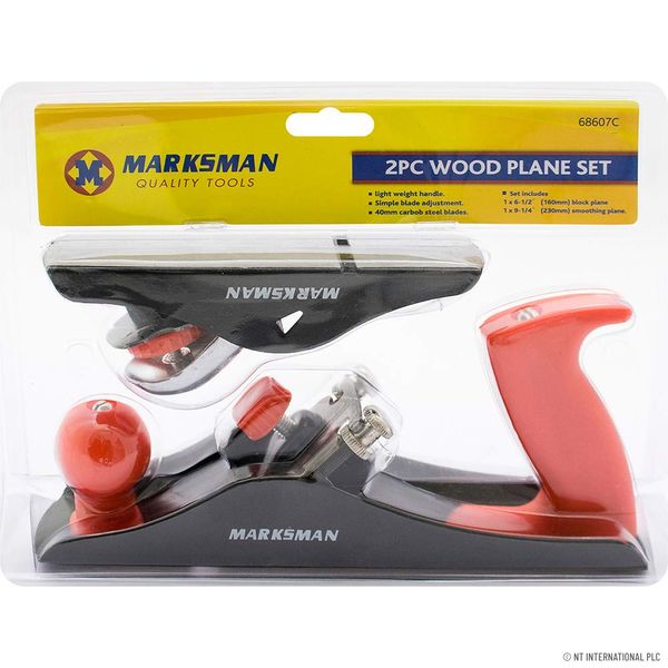 New 2PC Lightweight Wood Plane Set Tool Smoothing Woodwork Professional