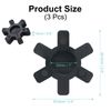 uxcell 3pcs L099/L100 Jaw Coupling Insert, Flexible Solid Type NBR Rubber Jaw Coupling Center Inserts for L Jaw Coupling L-Jaw Coupler Set, Black