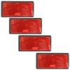 AB Tools Red Large Rear Reflector 4 Pack Trailer Fence Gate Post Self-Adhesive TR212