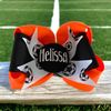 Customized Baseball Hair Bow Clip or Ponytail Holder with Name