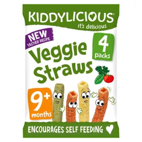 Kiddylicious Veggie Straws 4 x 12g
