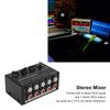 Stereo Mixer Passive 4 Channel Audio Line Mini Portable for Computer Phone Tablet