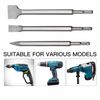 HPMAISON SDS-Plus Chisel Set, 3 PCS SDS-Plus Chisel Set Tool Holder, Hex Shank High Quality Spade, Flat & Point Chisel for Masonry Brick Wall Granite Universally Using with Storage Box