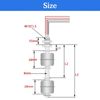 Liquid Level Sensor, Jadeshay Liquid Water Level Sensor Controller Liquid Float Switch Stainless Steel Double Ball Float Switch Water Level Controller Sensor Switch for Tank Pool(100mm)