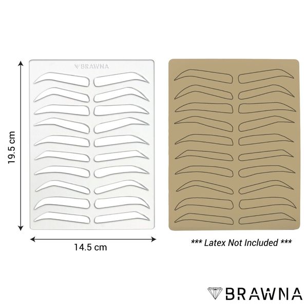 Reusable Eyebrow Template for  Microblading Practice Skin PMU supplies Kit