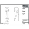 Hammer and Tongs - Rustic Arrowhead Door Handle - H155mm - Black