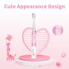 Kids Electric Toothbrushes Age 3+ Years Toddler Childrens Battery Toothbrush with Timer Colorful Flashing Light 4 Brush Heads for Baby Childs Boys Girls Waterproof Deep Clean Seago SG977 (Pink)