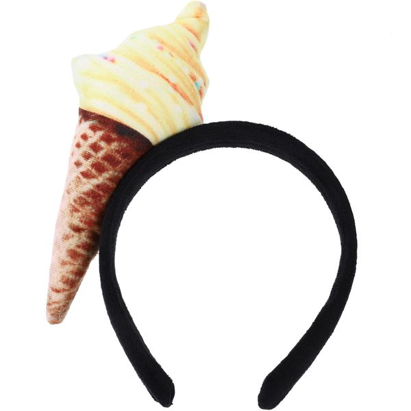 Beaupretty Ice Cream Headband Novelties Ice Cream Cone Shape Hair Hoops Mini Food Headpiece Halloween Christmas Costume Party Supplies