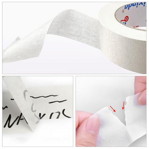 Half Forest 10 Rolls Masking Tape White Crepe Tape Painter's Tape 15 mm x 20 m Hand Tearable Writeable for DIY Crafts Scrapbooking Drafting Art Supplies for Children (White)