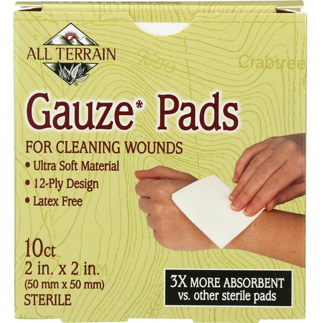 All Terrain Gauze Pads For Cleaning Wounds 10 ct