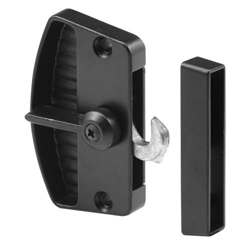 Prime-Line A 155 Deluxe Latch and Pull, 2-3/8 In., Diecast Construction, Painted Black (Single Pack)