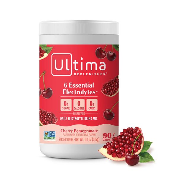 Ultima Replenisher Daily Electrolyte Powder Drink Mix – Cherry Pomegranate 90...