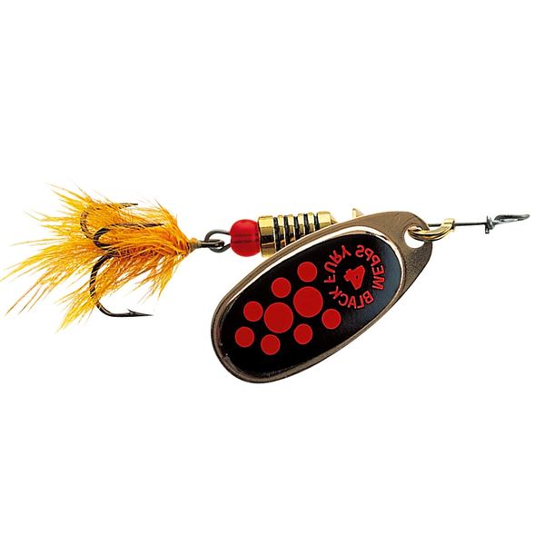 Mepps Dressed Black Fury Spinner Kupfer/Orange Dot #02,5g,