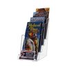 4" 4-Tier Tri-Fold Brochure Material Display Holder with attached Card Holder