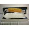 PORCELAIN CORN ON COB DISHES WITH FORKS - PACK 4 - BNIB.