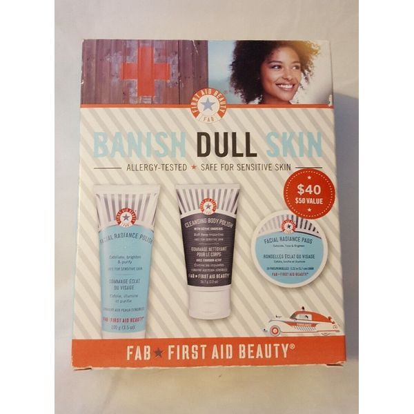 First Aid Beauty Banish Dull Skin 3 Piece Gift Set - NIB