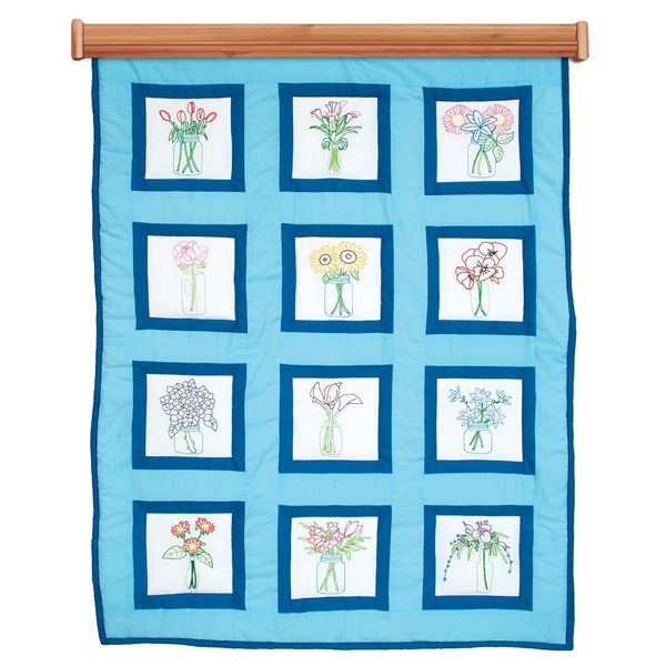 Jack Dempsey Antique Jars Quilt Blocks, 9"