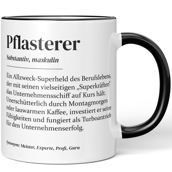 JUNIWORDS Mug Definition Plaster Black (7228440)
