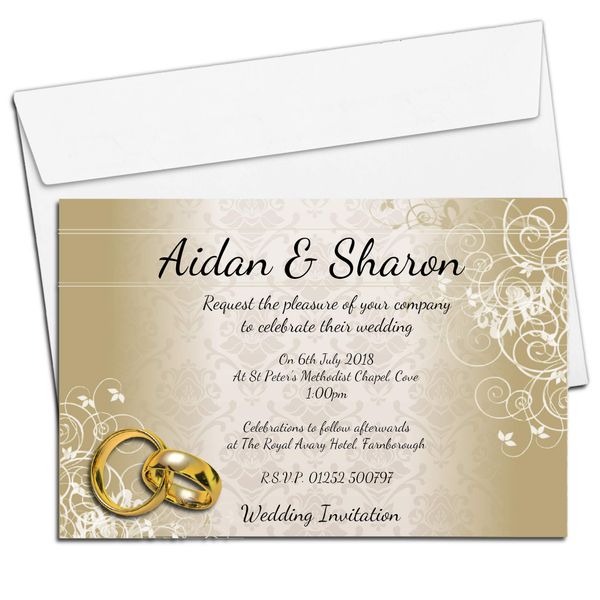 10 Personalised Wedding Day Evening Invitations Invites N69