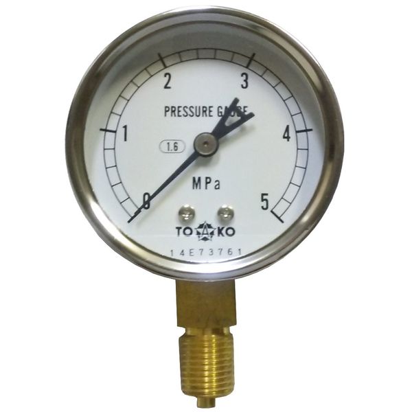 TOKO ATG1/460 x 5MPa Pressure Gauge, Diameter 2.4 inches (60 mm)