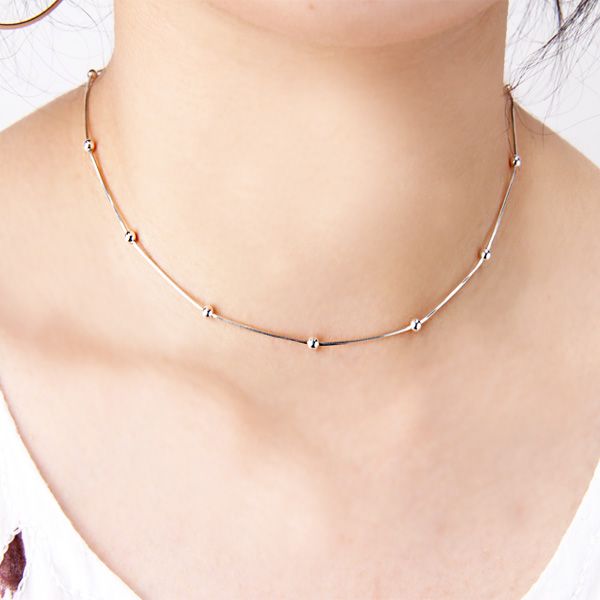 Lineball Silver Necklace