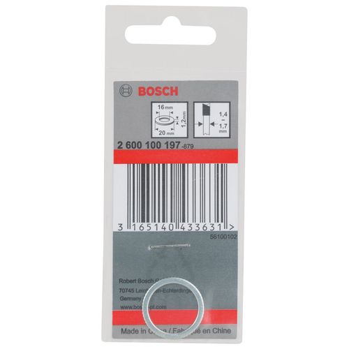 Bosch Professional Reduction Ring for Circular Saw Blades 20x16x1.2mm, 2600100197, Silver/White, Metal